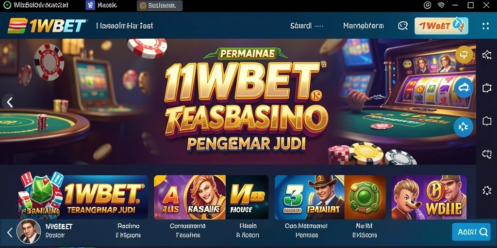 Screenshot 11WBET menampilkan pengalaman bermain Kasino yang mendebarkan.