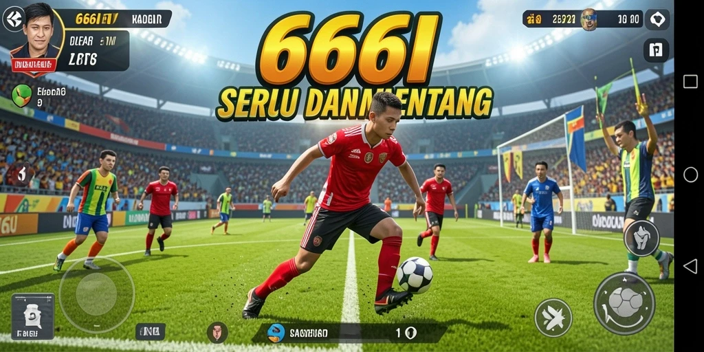 Tangkapan layar gameplay 666I menampilkan aksi seru olahraga.