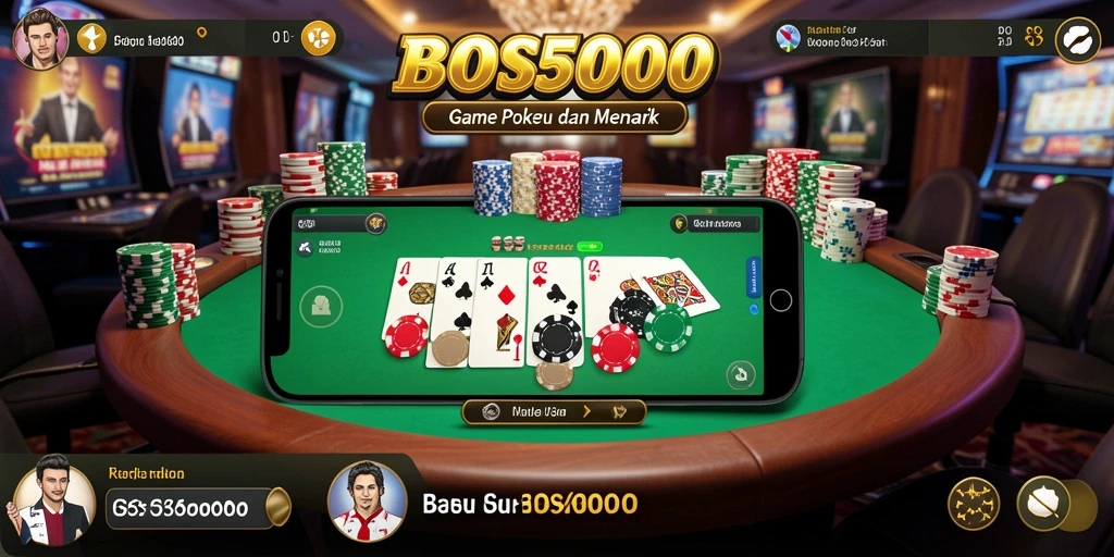 Tampilan menarik gameplay Poker di BOS5000.