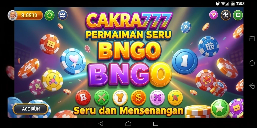 Screenshot gameplay CAKRA777 menampilkan keseruan permainan Bingo.