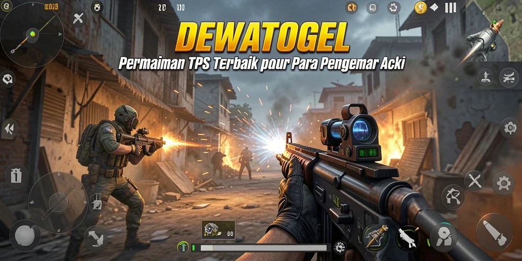 Tampilan menarik dari gameplay seru DEWATOGEL dalam pertempuran TPS.