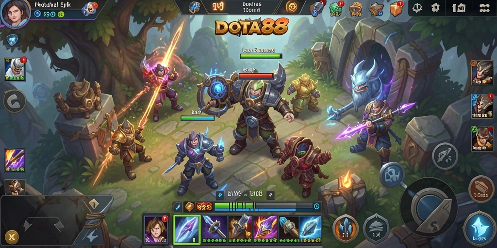 Tampilan gameplay RPG yang menarik dan penuh petualangan di DOTA88.
