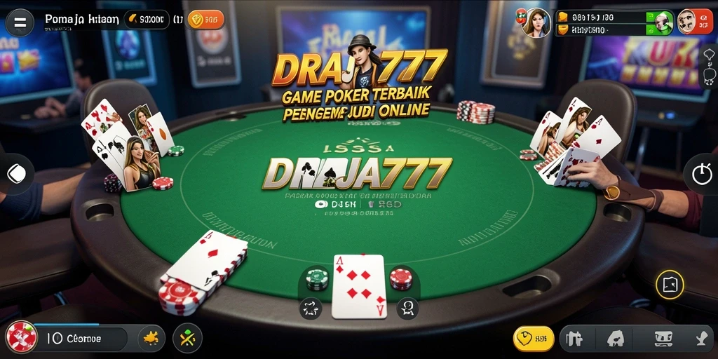Tampilan menarik dari gameplay Poker di DRAJA777.
