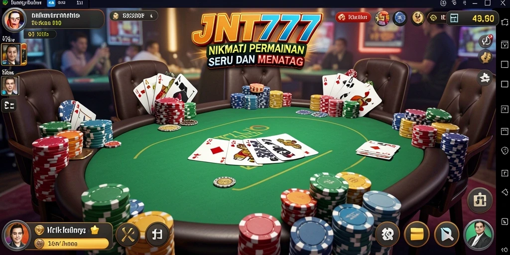 Tampilan gameplay Poker yang menarik di JNT777.