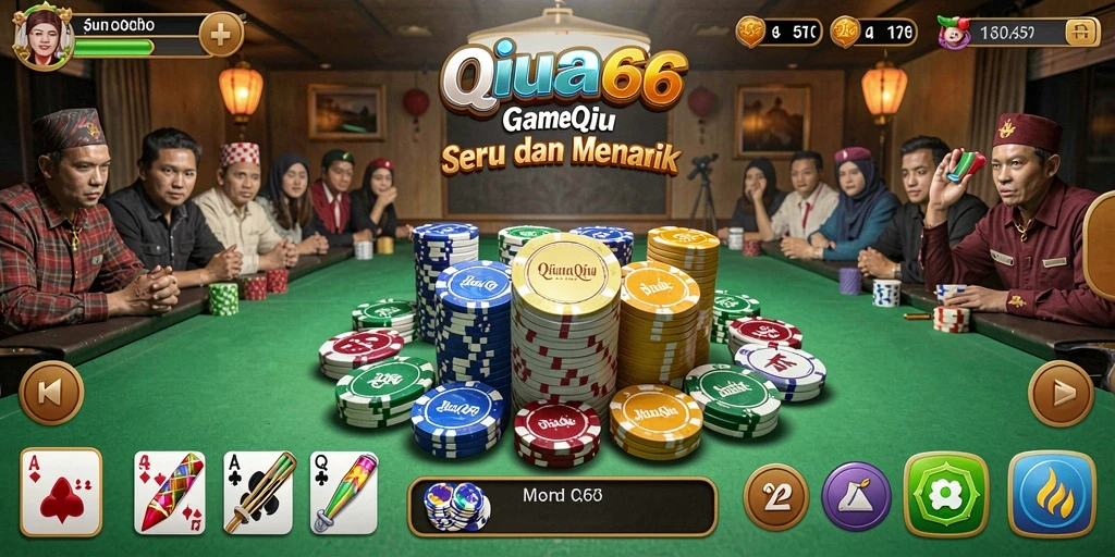 Tampilan gameplay seru dari JUARA666 yang penuh aksi QiuQiu.