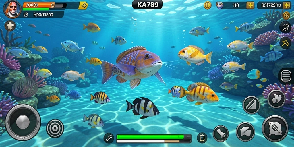 Screenshot KA789 menampilkan aksi seru menembak ikan dengan grafis yang menarik.