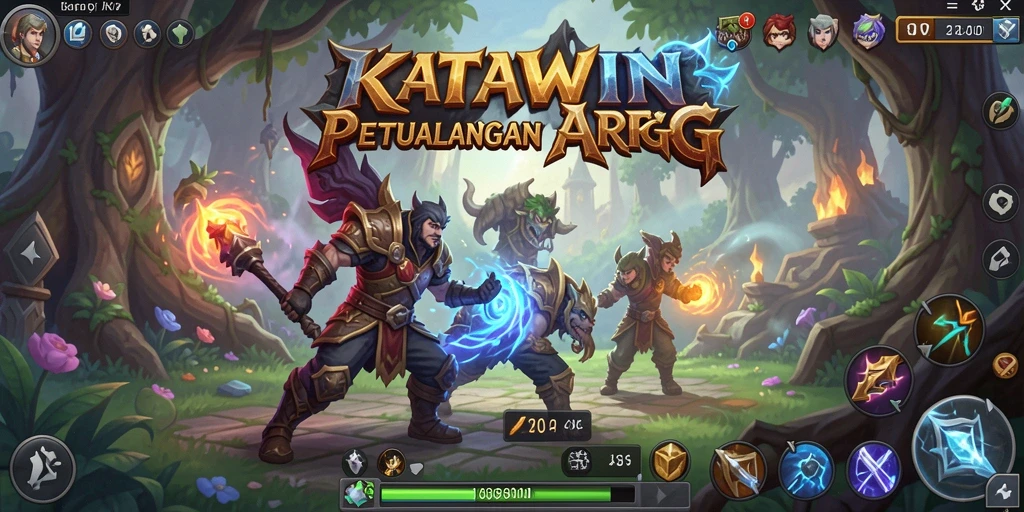 Tampilan gameplay KATAWIN yang menegangkan dan memukau.