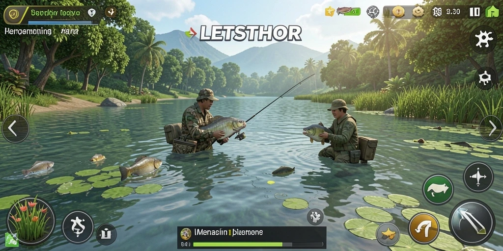 Tangkapan ikan yang besar dan grafis indah dari game LETSTHOR.