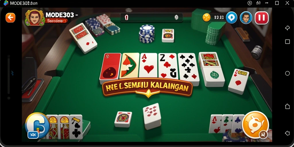 Tampilan gameplay seru dalam permainan Domino MODE303.