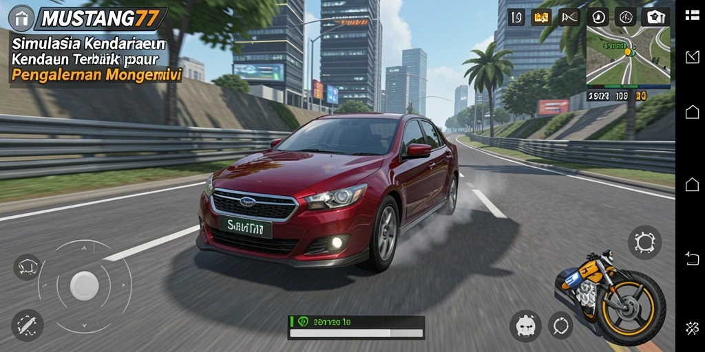 Gameplay MUSTANG77 menampilkan pengalaman berkendara yang mendebarkan.