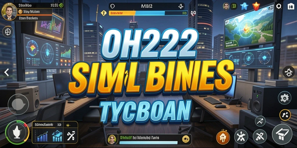 Tampilan gameplay menarik dari OH222 yang menggambarkan simulasi bisnis.