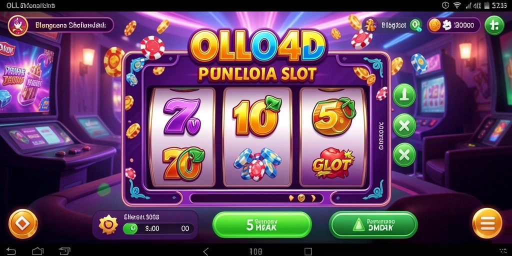 Screenshot gameplay OLLO4D yang menunjukkan mesin slot yang menarik.