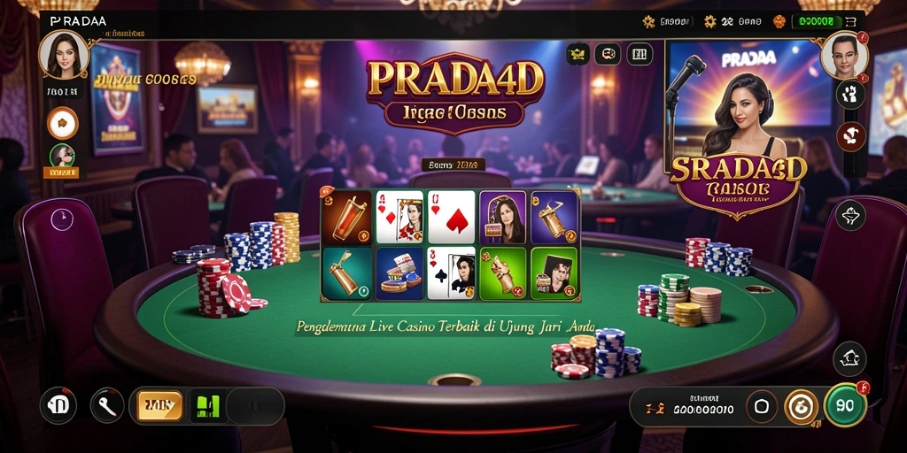 Tampilan gameplay Live Casino yang mendebarkan di PRADA4D.