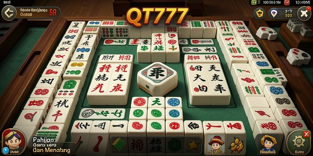 Tampilan gameplay menarik dari QT777 yang penuh strategi Mahjong.
