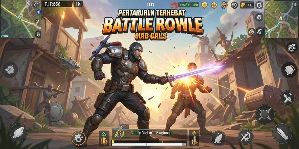Gameplay mendebarkan dari RR666 yang menampilkan aksi Battle Royale intens.