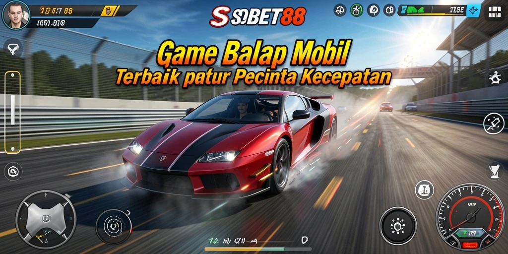 Gameplay SOBET88 yang seru dan penuh aksi balap.