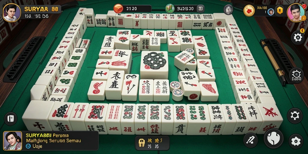 Tangkapan layar dari gameplay Mahjong yang seru dan menarik di SURYA88.