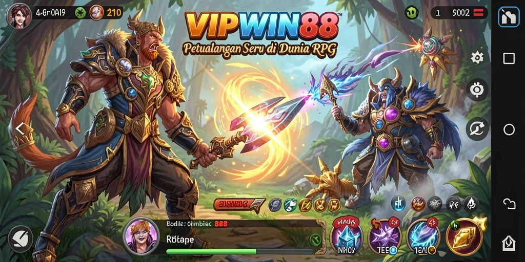 Tangkapan layar menunjukkan aksi seru dalam game RPG VIPWIN88.