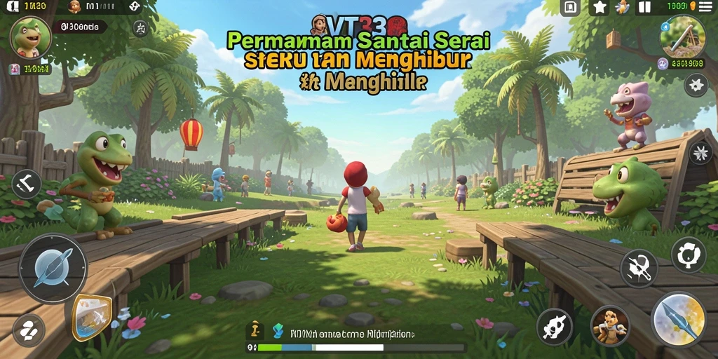 Tampilan gameplay VT38 yang seru dan menghibur, penuh warna dan tantangan.