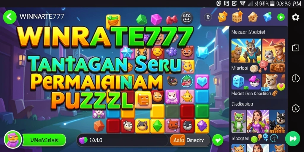 Screenshot gameplay <strong>WINRATE777</strong> menampilkan teka-teki seru yang harus dipecahkan.